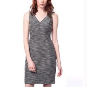 Banana Republic Black & White V-Neck Pencil Dress